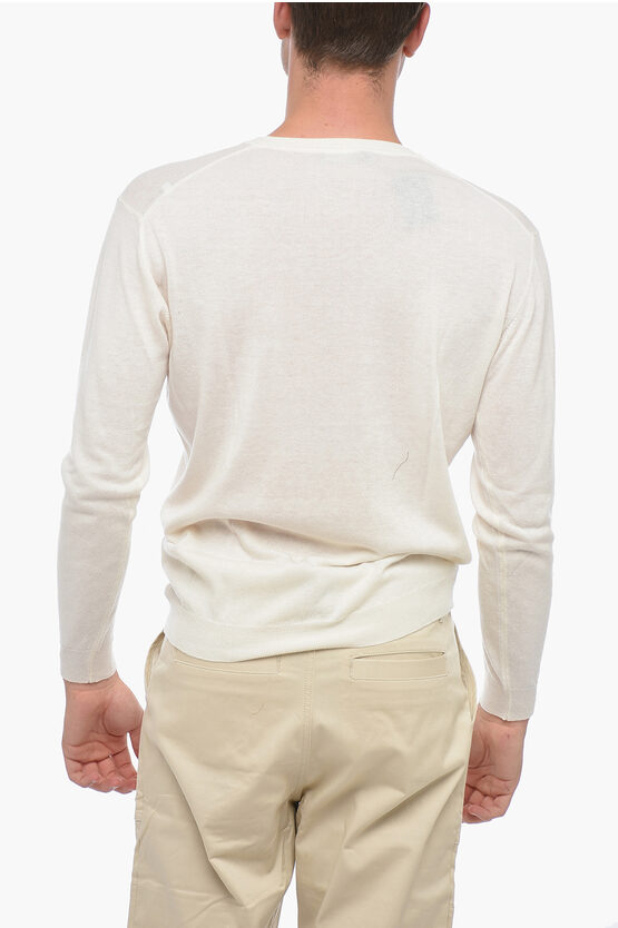 Wool-Blend V-Neck Pullover