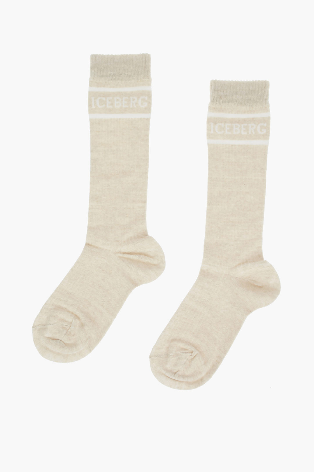 Iceberg Wool Bleng Long Socks with Lettering Logo women - Glamood Outlet