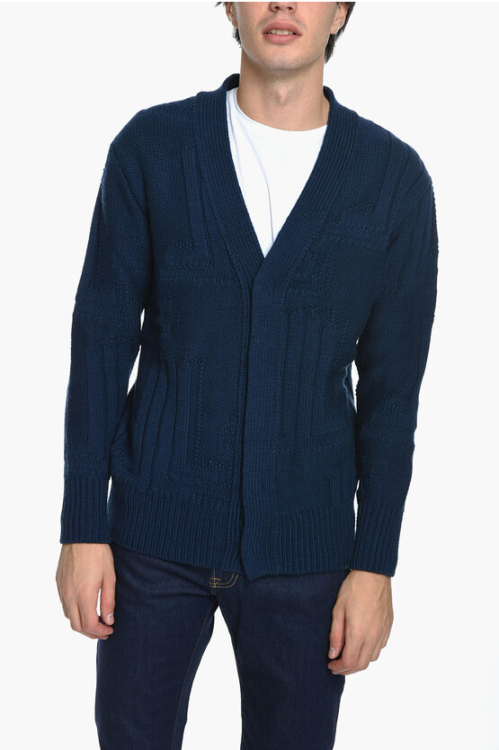 LANVIN WOOL CARDIGAN WITH HIDDEN BUTTONING