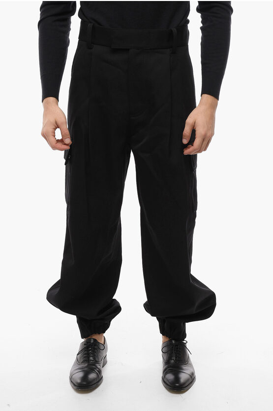 Bottega Wool Cargo Pants with Elastic Cuffs men Glamood Outlet