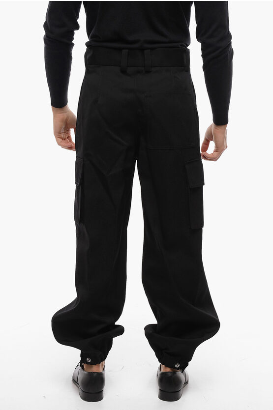 Bottega Wool Cargo Pants with Elastic Cuffs men Glamood Outlet