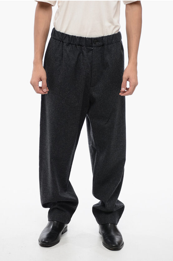 JIL SANDER WOOL CLOTH PANTS WITH ELASTIC WAISTBAND 