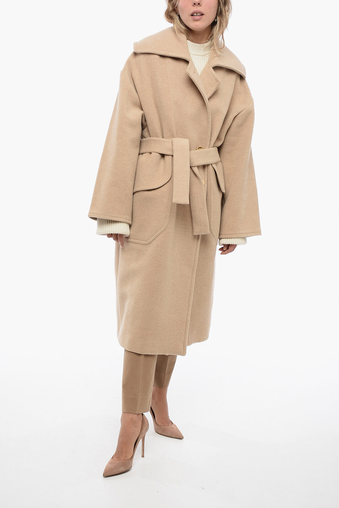 【送料&関税込】Patou Oversized Cashmere & Wool Coat Patou | Oversized coat in wool and cashmere blend