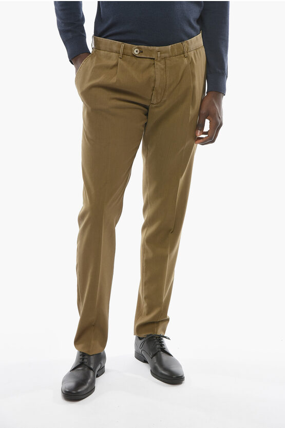 Corneliani Wool Dyed Pleated Pants