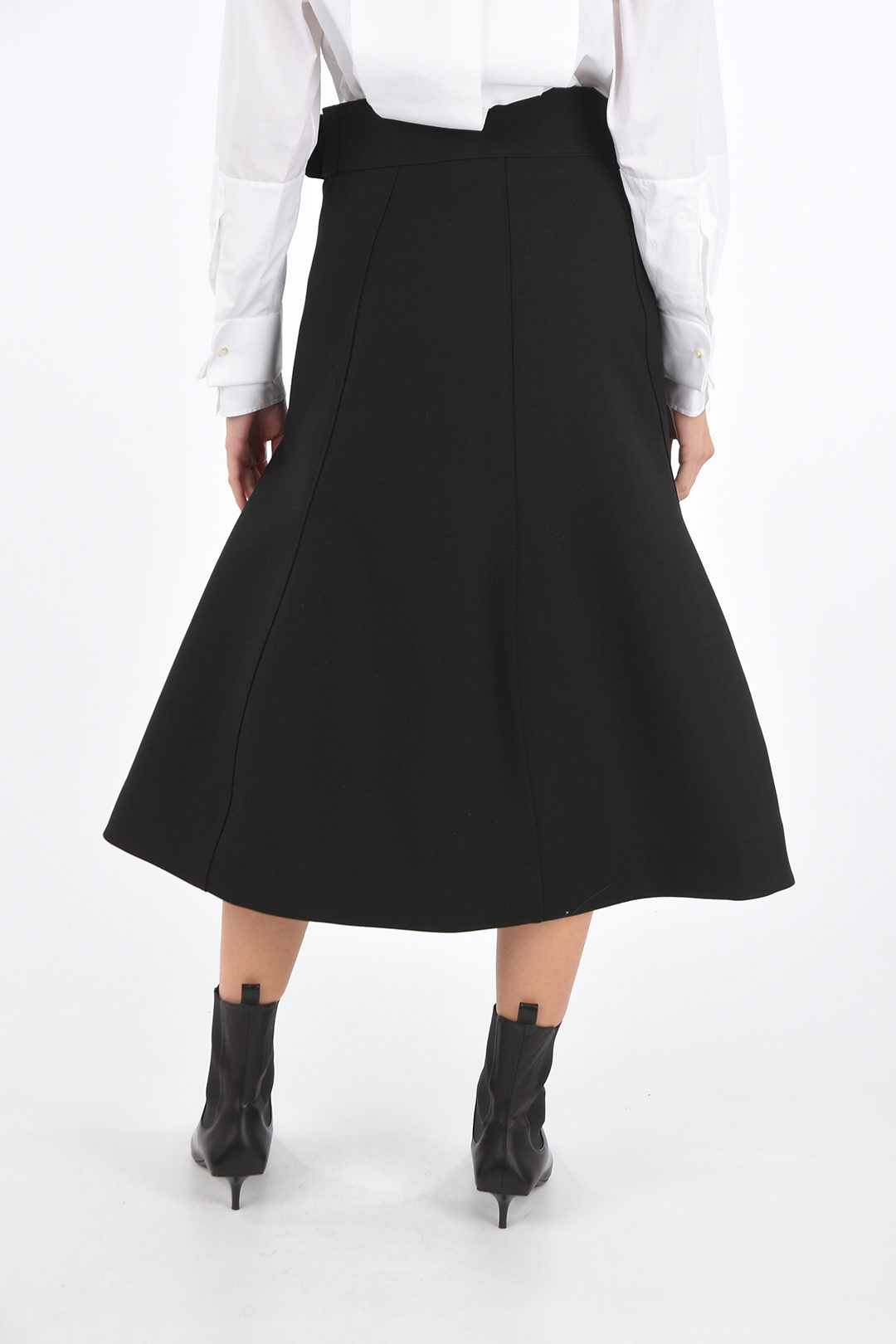 Jil Sander Wool Flared LAY Wrap Skirt women Glamood Outlet