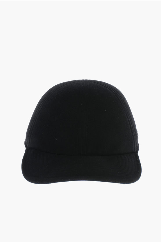 Ermenegildo Zegna Wool Hat With Leather Inner In Black
