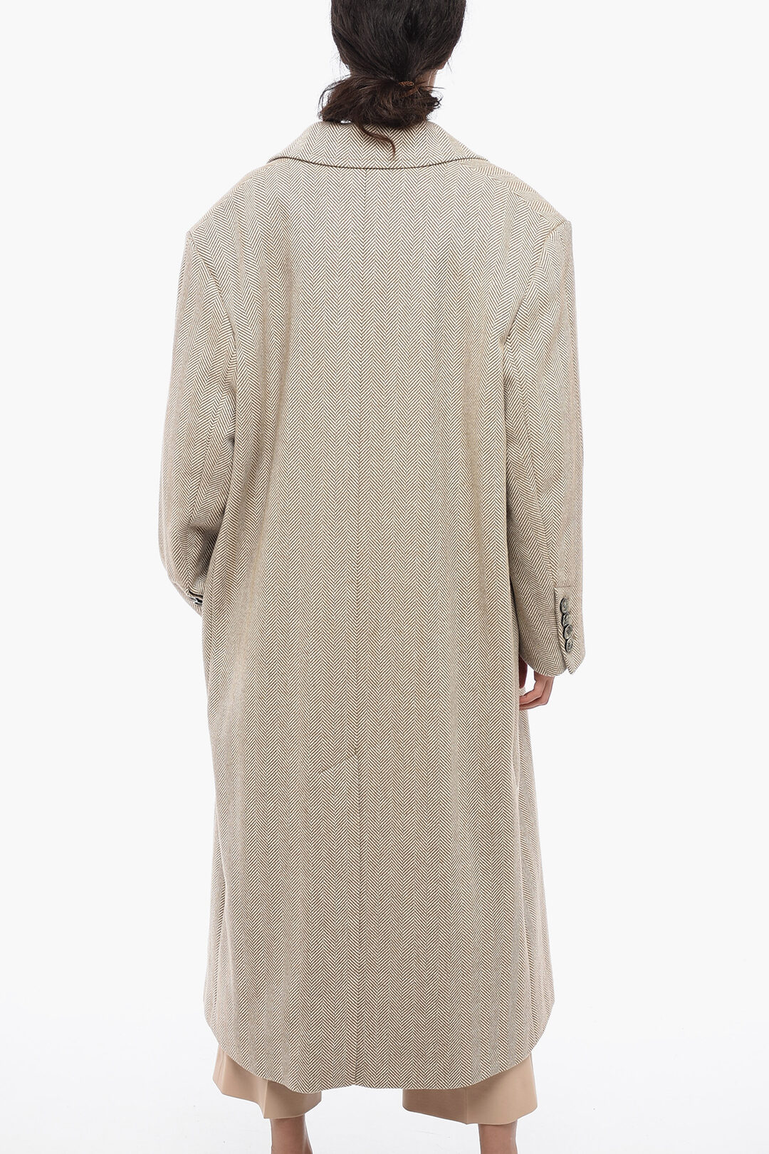 Ami Alexandre Mattiussi Wool Herringbone Coat women