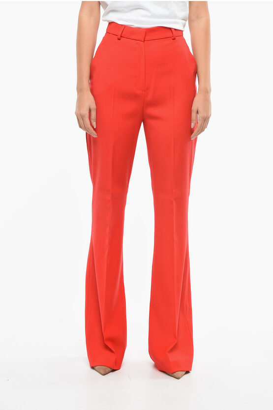 DAVID KOMA WOOL HIGH WAIST PALAZZO PANTS
