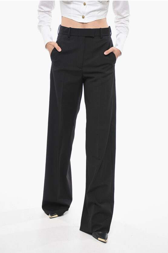 Shop Valentino Wool High-waisted Pants