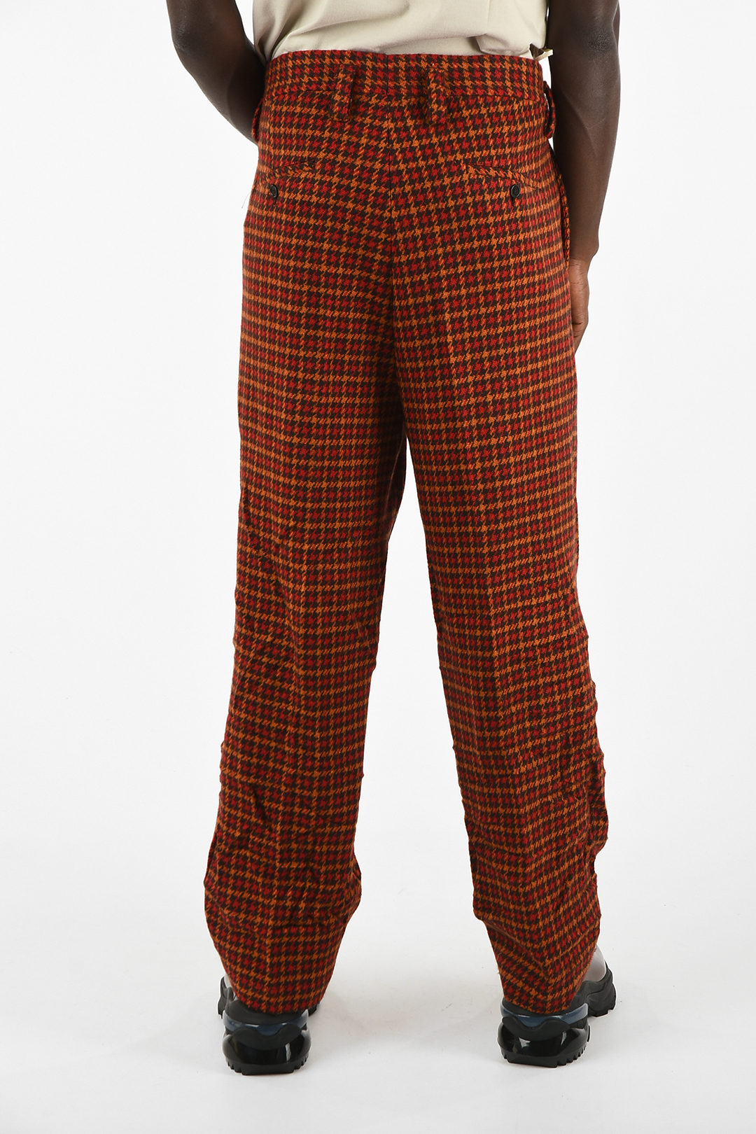 Marni Wool Houndsthoot Pants with Belt Loops men Glamood Outlet