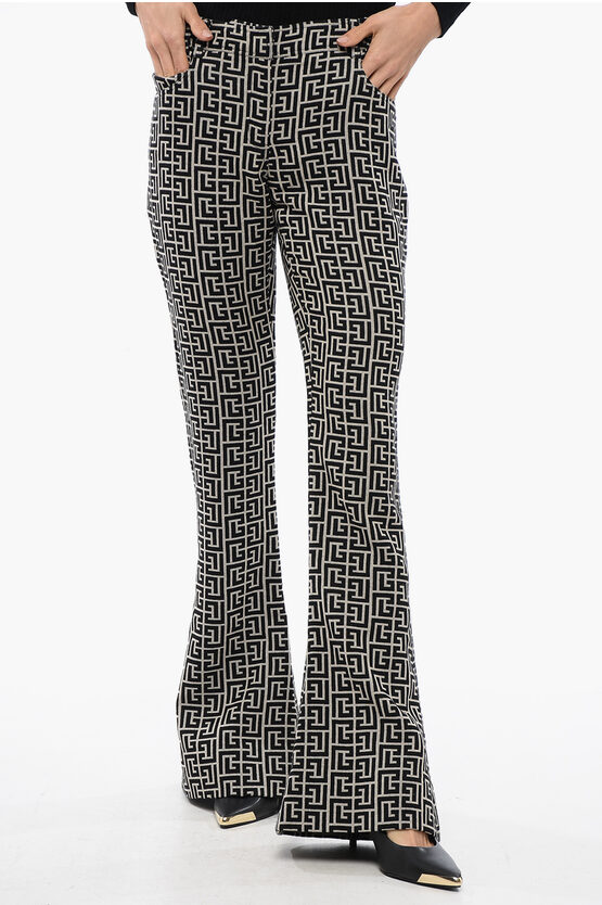 Balmain Wool Low-rise Flared Pants