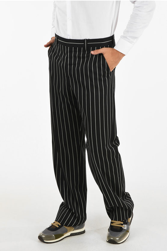 Burberry Wool Pin Striped Pant men - Glamood Outlet