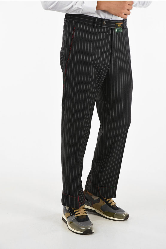Gucci Wool Pin Striped Pant men - Glamood Outlet
