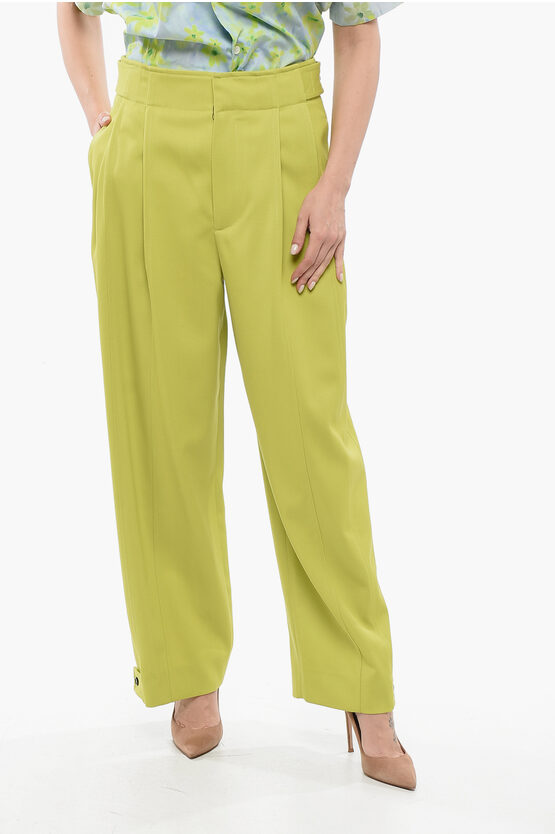 Bottega Veneta Wide-leg Wool Gabardine Trousers