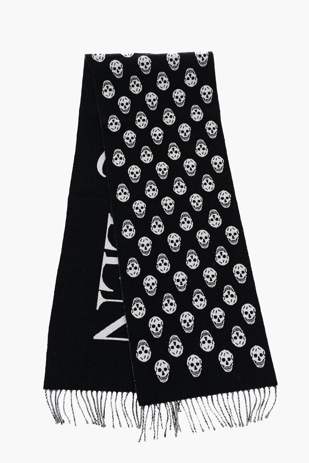 Alexander McQueen Wool Scarf with Embroidery men - Glamood
