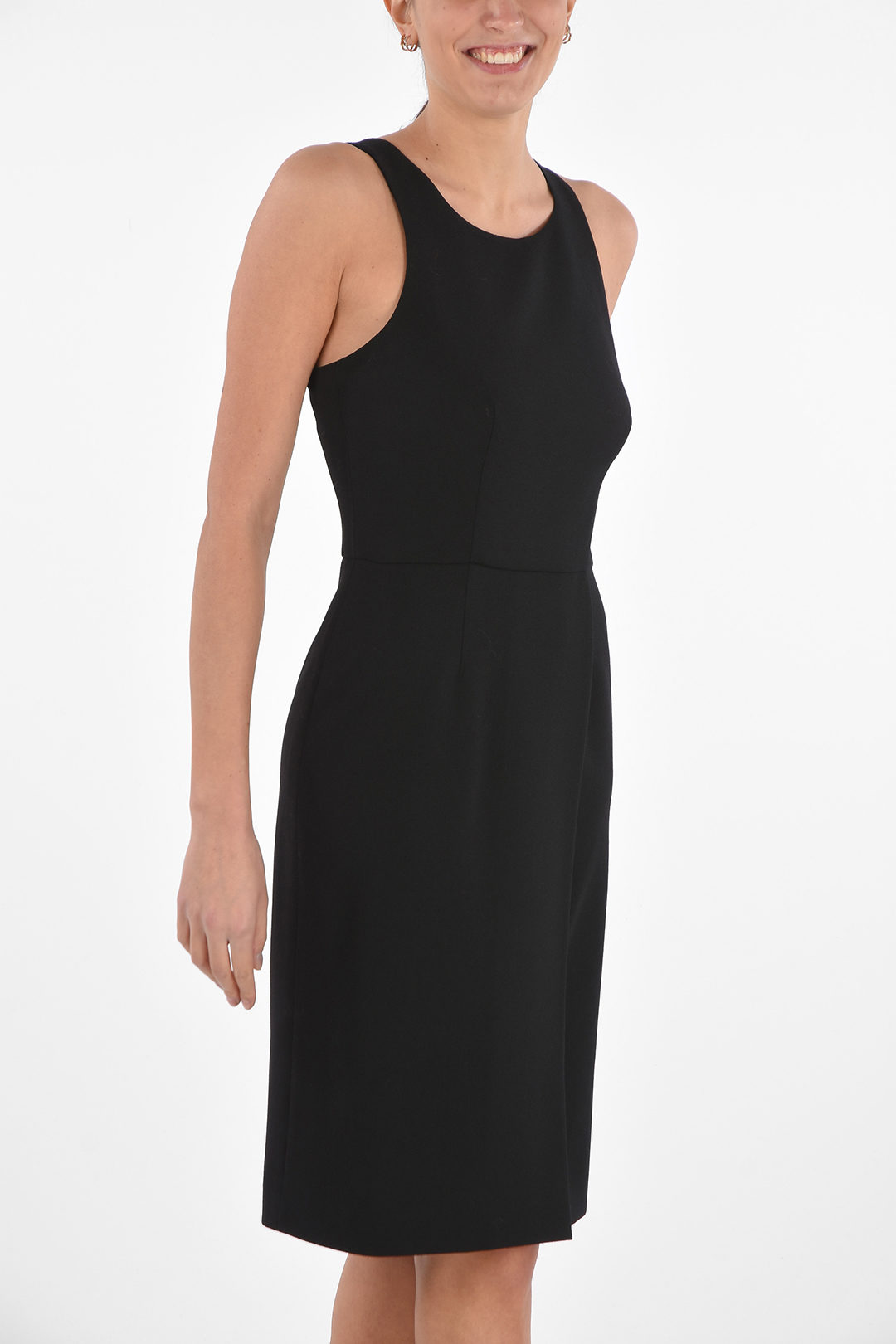 Givenchy Wool Sheath Dress with Front Split and Side Zip women ...