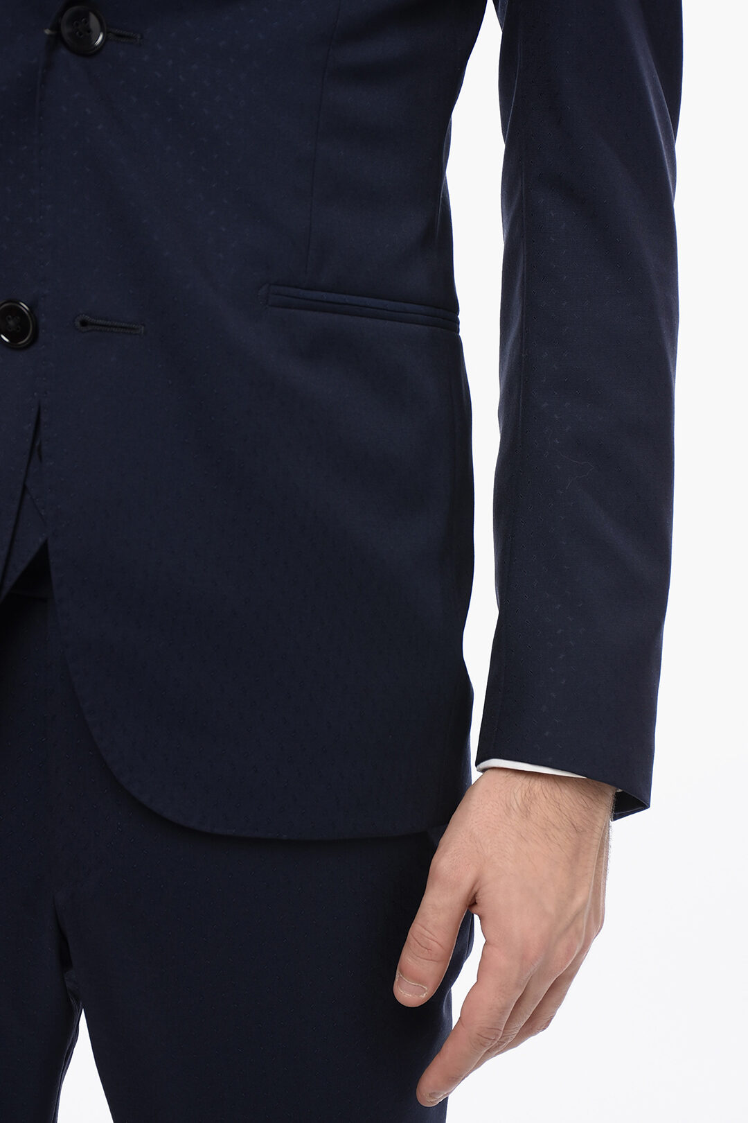 0401~side vents notch lapel ACADEMY 3 piece waistcoat suit main image 1