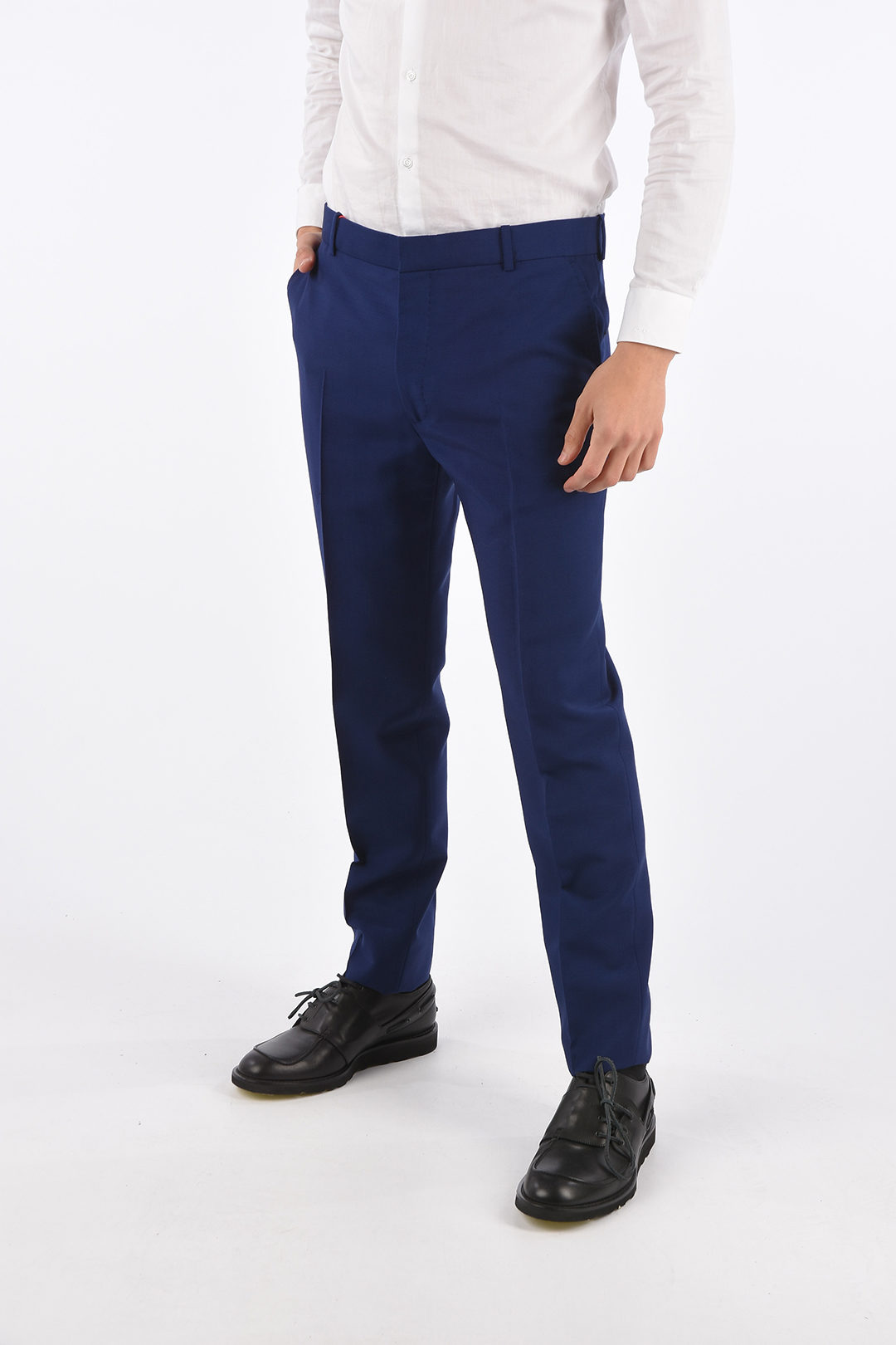 Wool Pants in Blue - Alexander Mc Queen