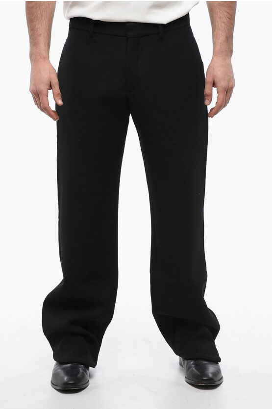 Off-white Wool Straight-fit Pants