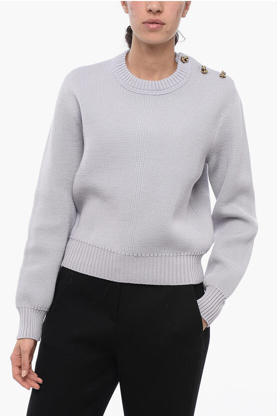 Shop Bottega Veneta Wool Sweater With Metal Application