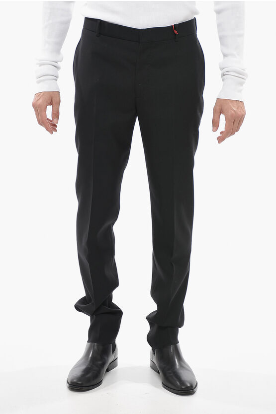 Shop Alexander Mcqueen Wool Tailored Pants With Belt Loops