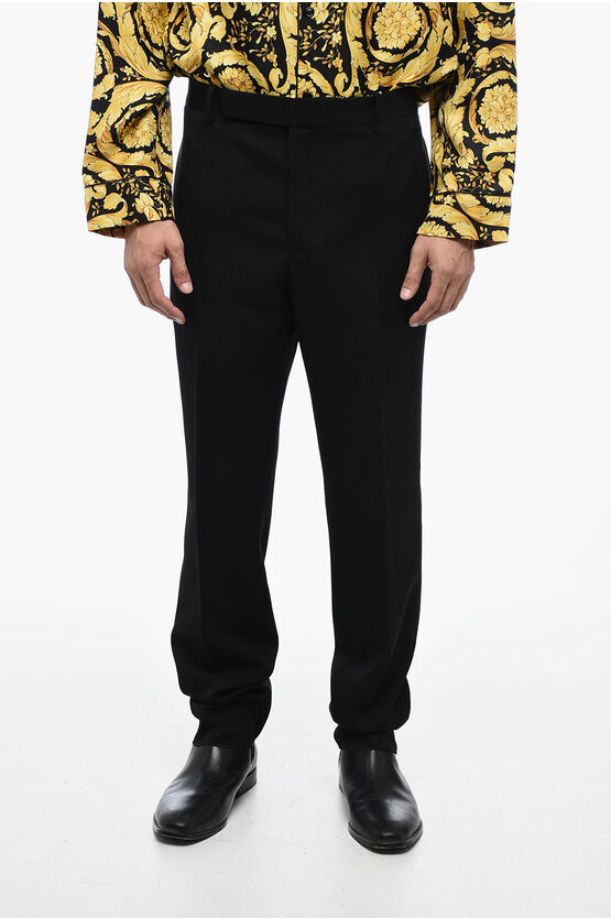 Shop Saint Laurent Wool Tailored Pants