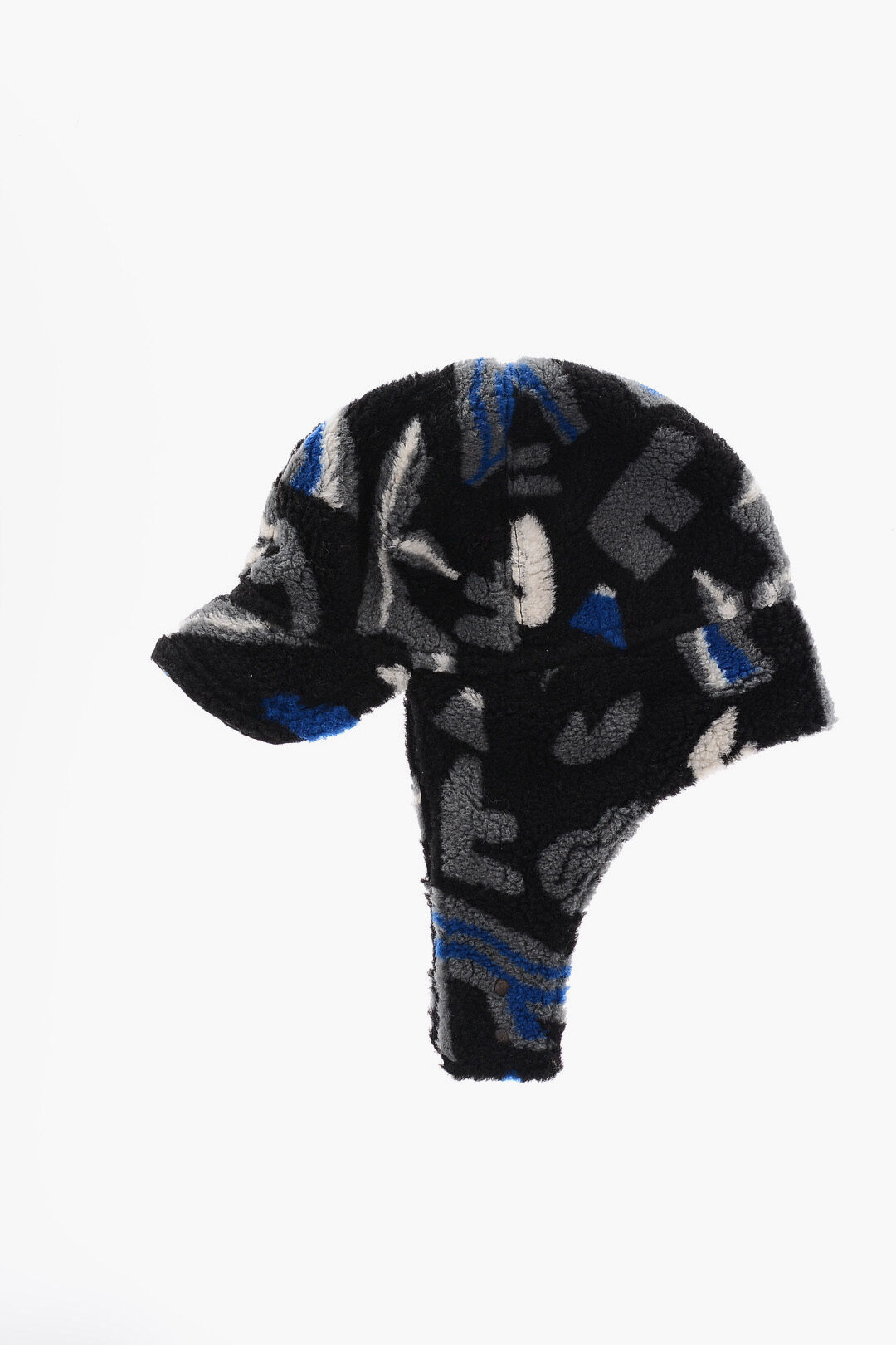 Fendi Wool Trapper Hat with AllOver Logo Embroidery men Glamood Outlet