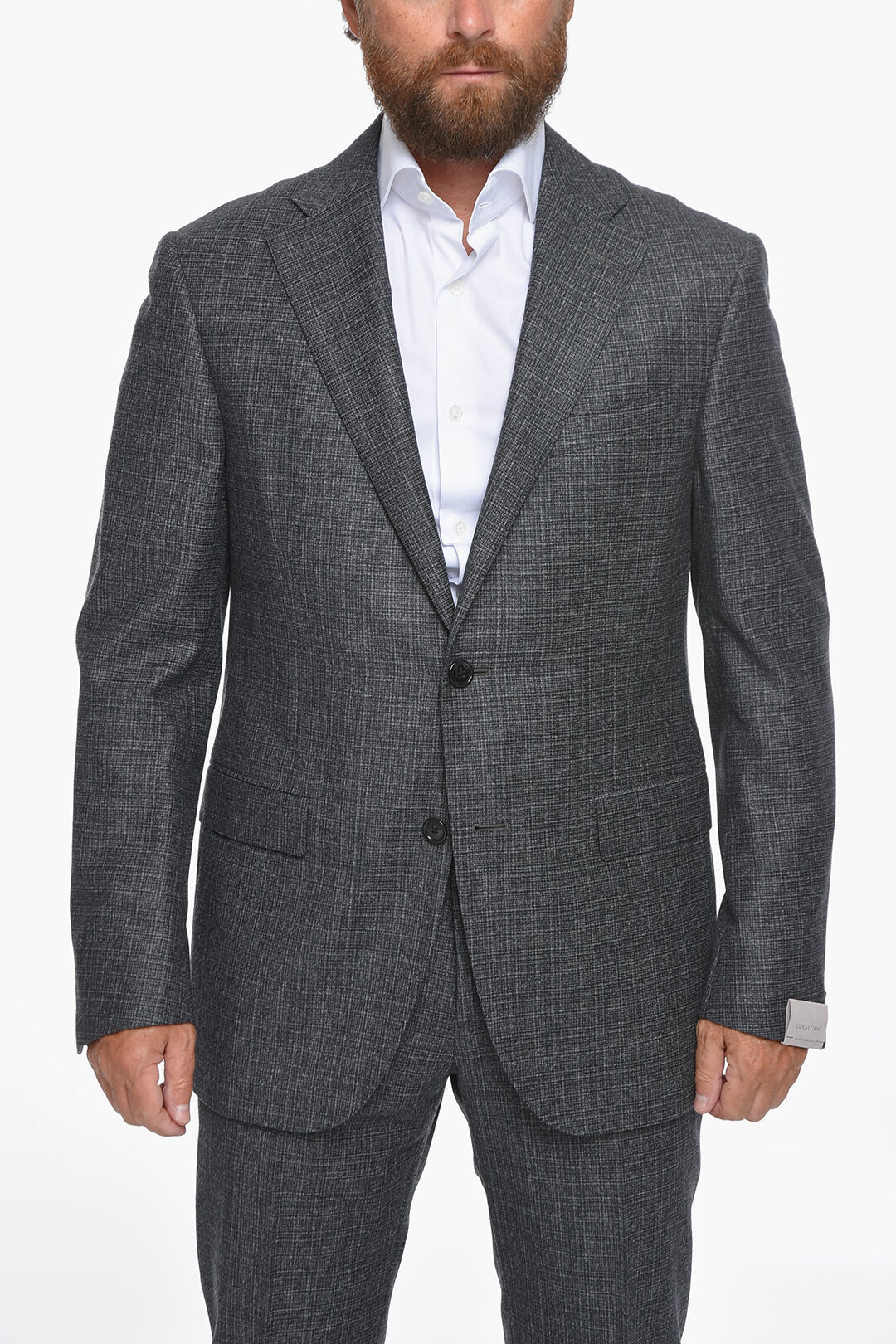 Corneliani Wool Tweed ACADEMY Suit with Flap Pockets men - Glamood Outlet