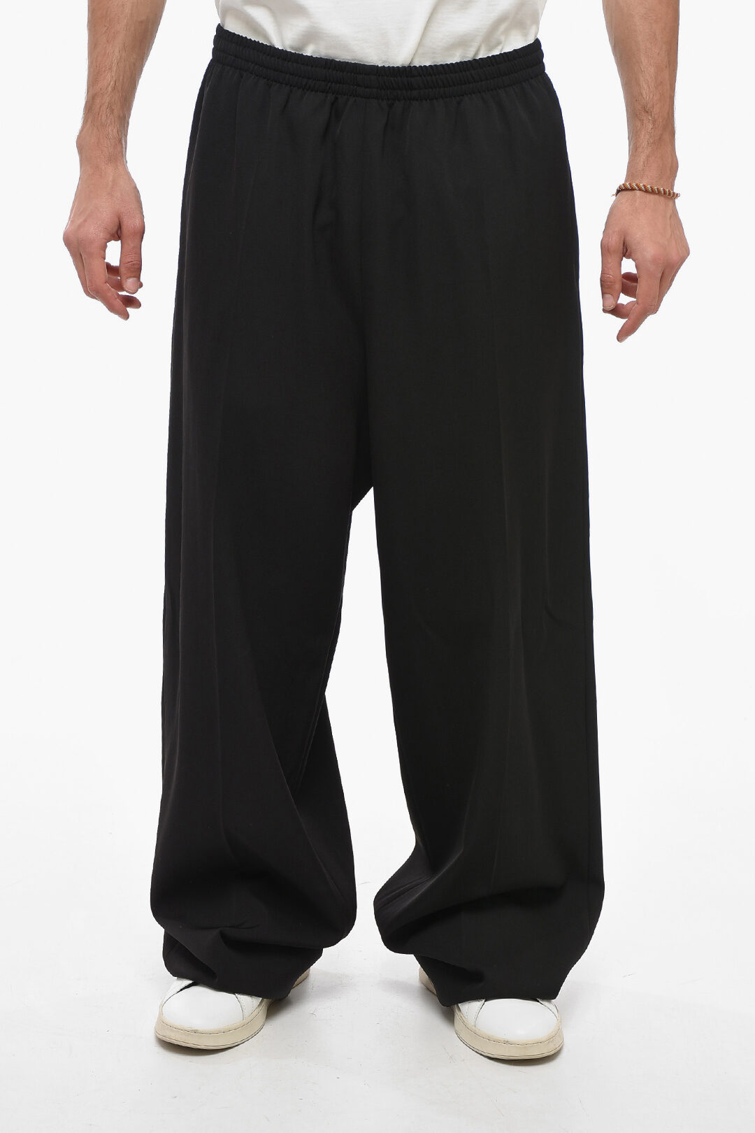Balenciaga Wool UNISEX Pants with Elastic Waistband unisex