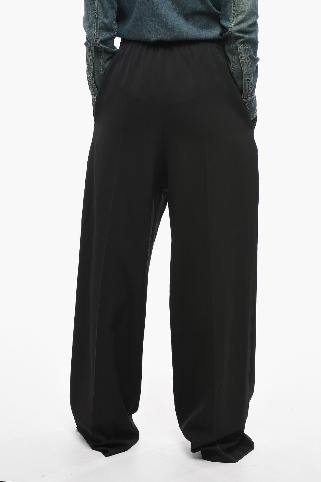 Balenciaga Wool UNISEX Pants with Elastic Waistband unisex