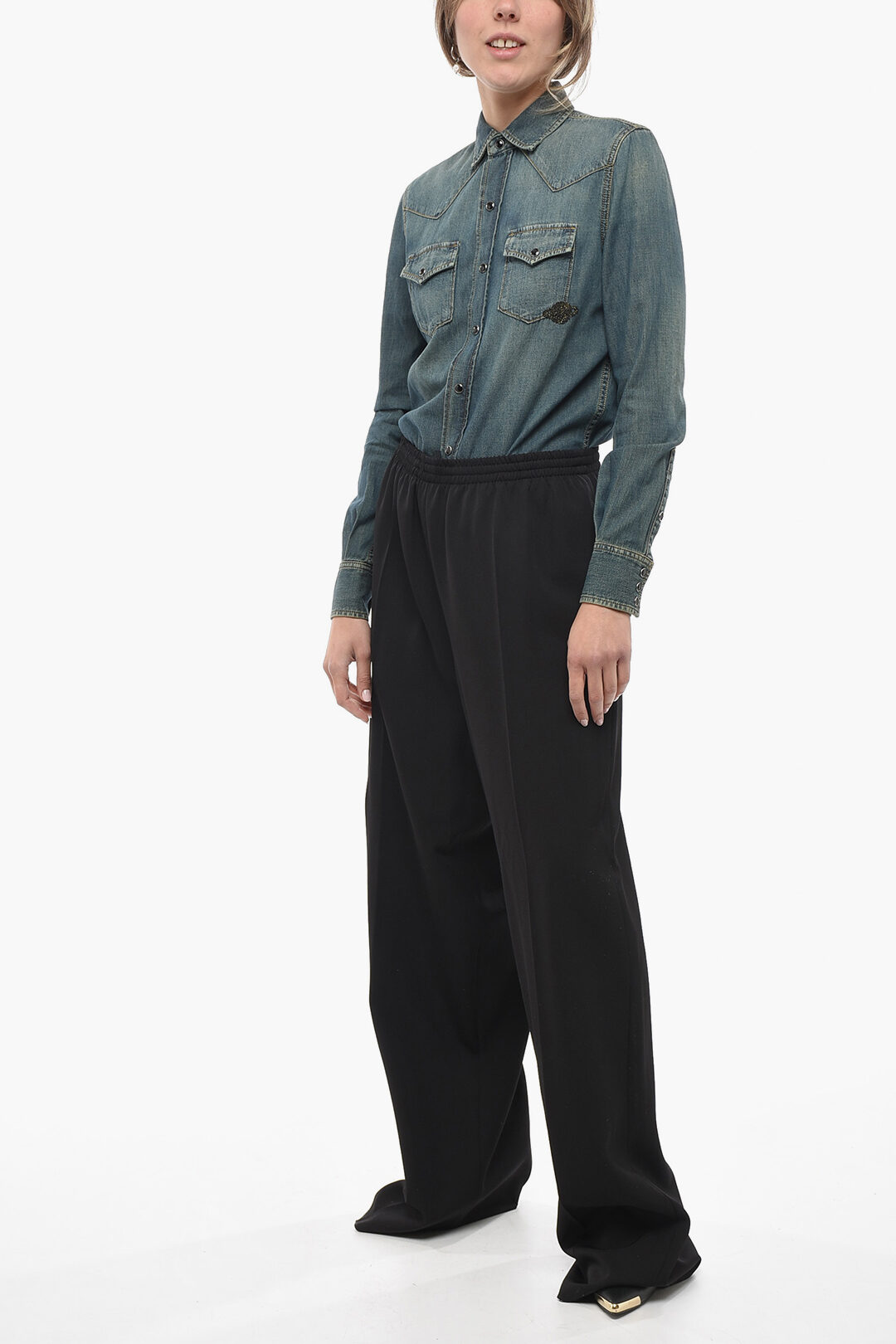 Balenciaga 2 Flush Pockets District Check Pants with Hidden