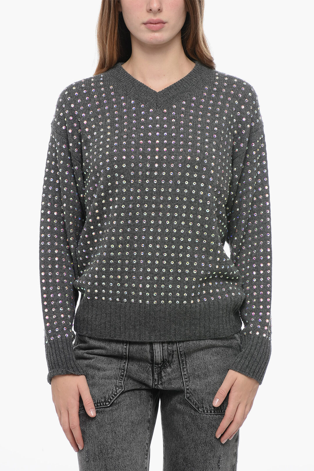 Sportmax Wool UTA Pullover with Rhinestone Application women Sportmax Wool UTA Pullover with Rhinestone Application women