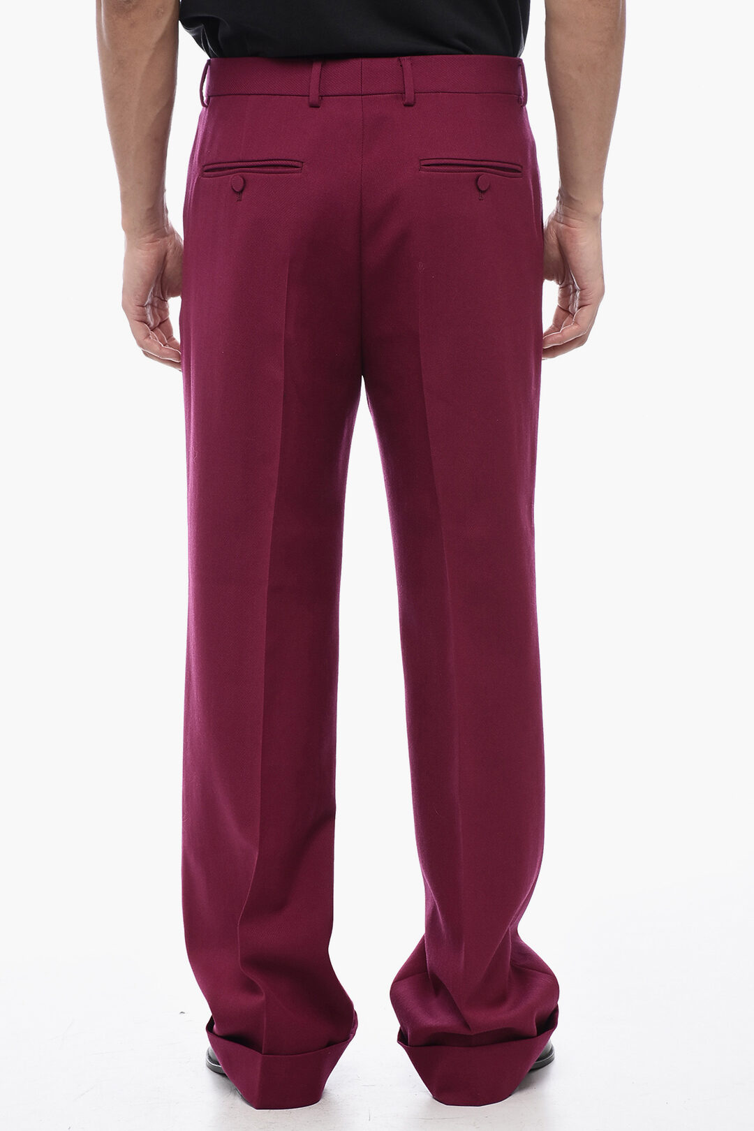 Gucci Wool Wide-Leg Pants with Cuffs men - Glamood Outlet