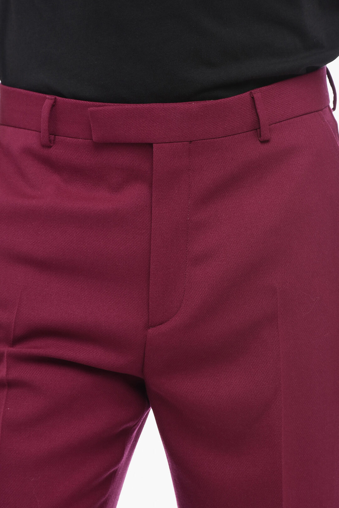 Gucci グッチ Burgundy Wool Pant スリット パンツ 828769Z7AO2 Burgundy Trousers with slits on the legs Gucci - Vitkac AS