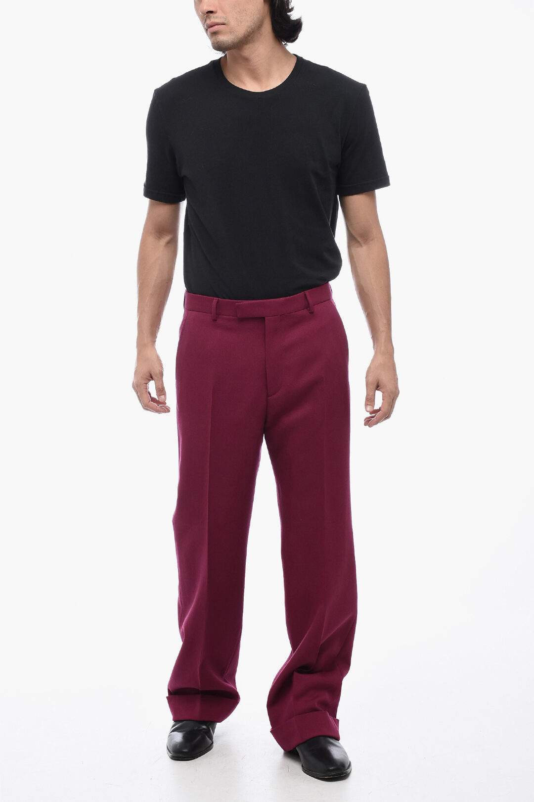 Gucci Wool Wide-Leg Pants with Cuffs men - Glamood Outlet