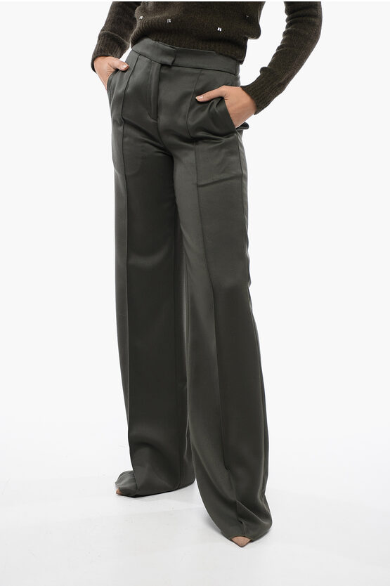 Sa Su Phi Wool Wide-leg Pants With High Waist