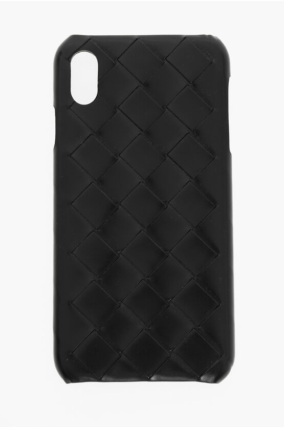 Bottega Veneta Woven Leather I Phone Xs Max Case In Black