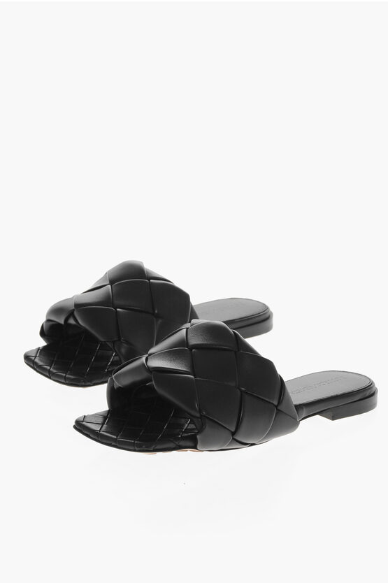 Bottega Veneta Black Padded Lido Flat Sandals
