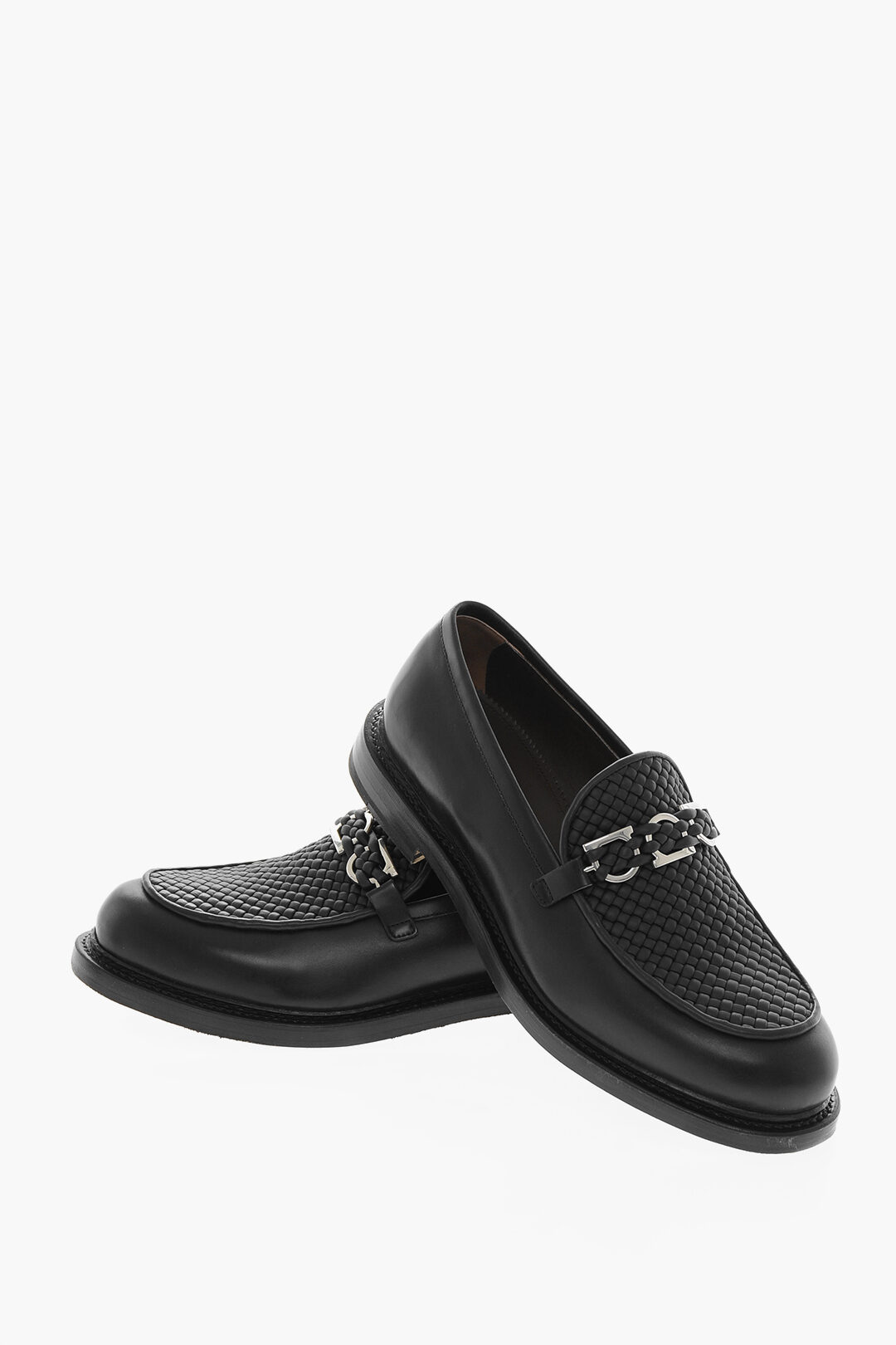 Ferragamo woven clearance loafers