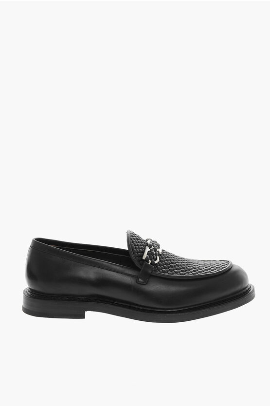 Salvatore Ferragamo Woven Leather MOCK Loafers with Morset men ...