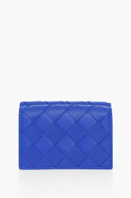【BOTTEGA VENETA】Tiny Tri-Fold Mini Bi-Fold Wallet Thunder Bottega Veneta® Men's Intrecciato Tiny Tri-Fold Wallet in