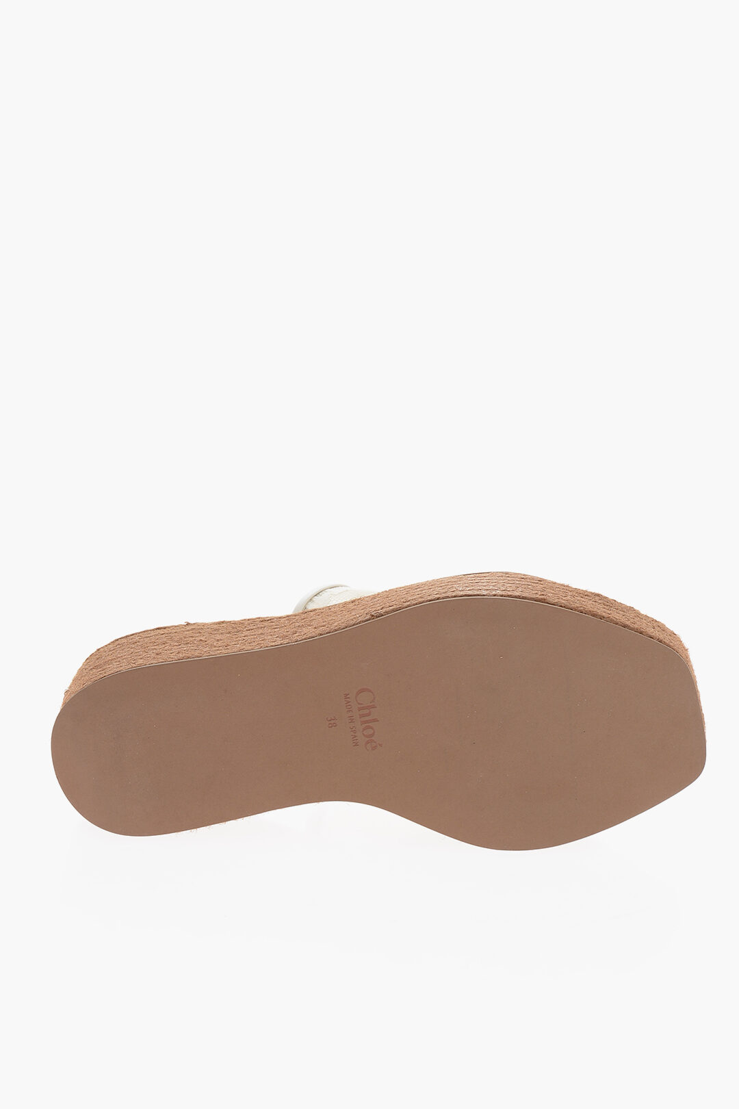 Chloe Woven Wedge Slippers with Logo Lace Details 7,5cm