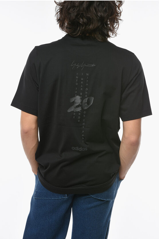 Adidas Y-3 YOHJI YAMAMOTO Back Embroidered Crew-neck T-Shirt men