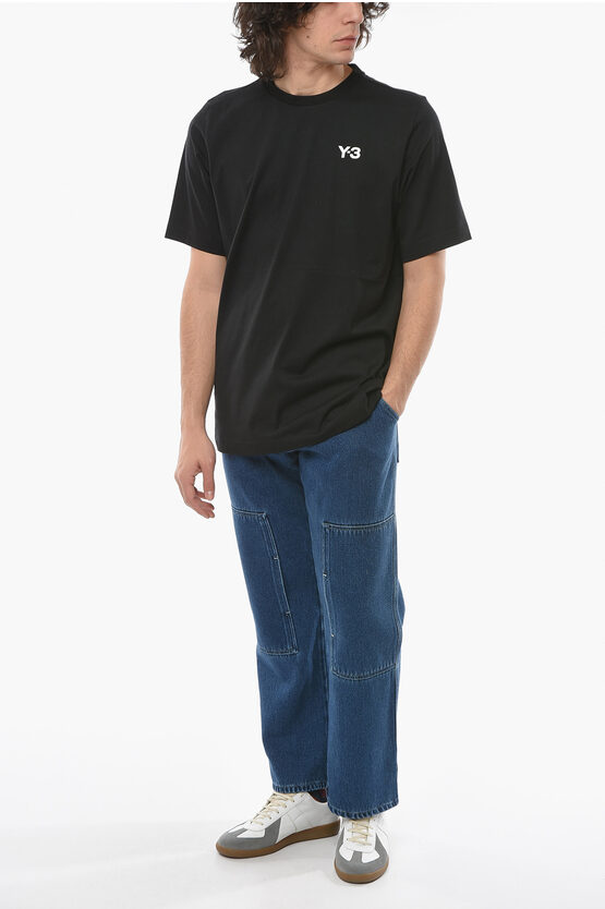 Adidas Y-3 YOHJI YAMAMOTO Back Embroidered Crew-neck T-Shirt men