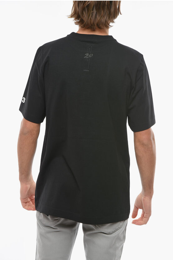 Adidas Y-3 YOHJI YAMAMOTO Contrasting Bands Crew-Neck T-shirt men