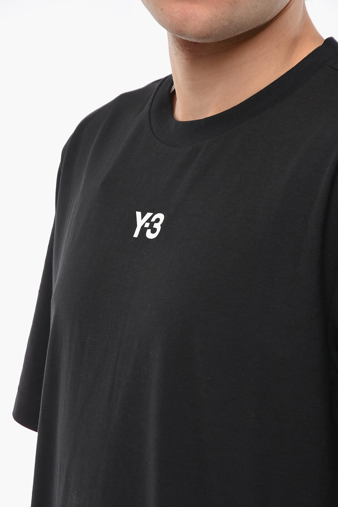 Y-3 YOHJI YAMAMOTO Crew-Neck T-shirt with Logo-Print