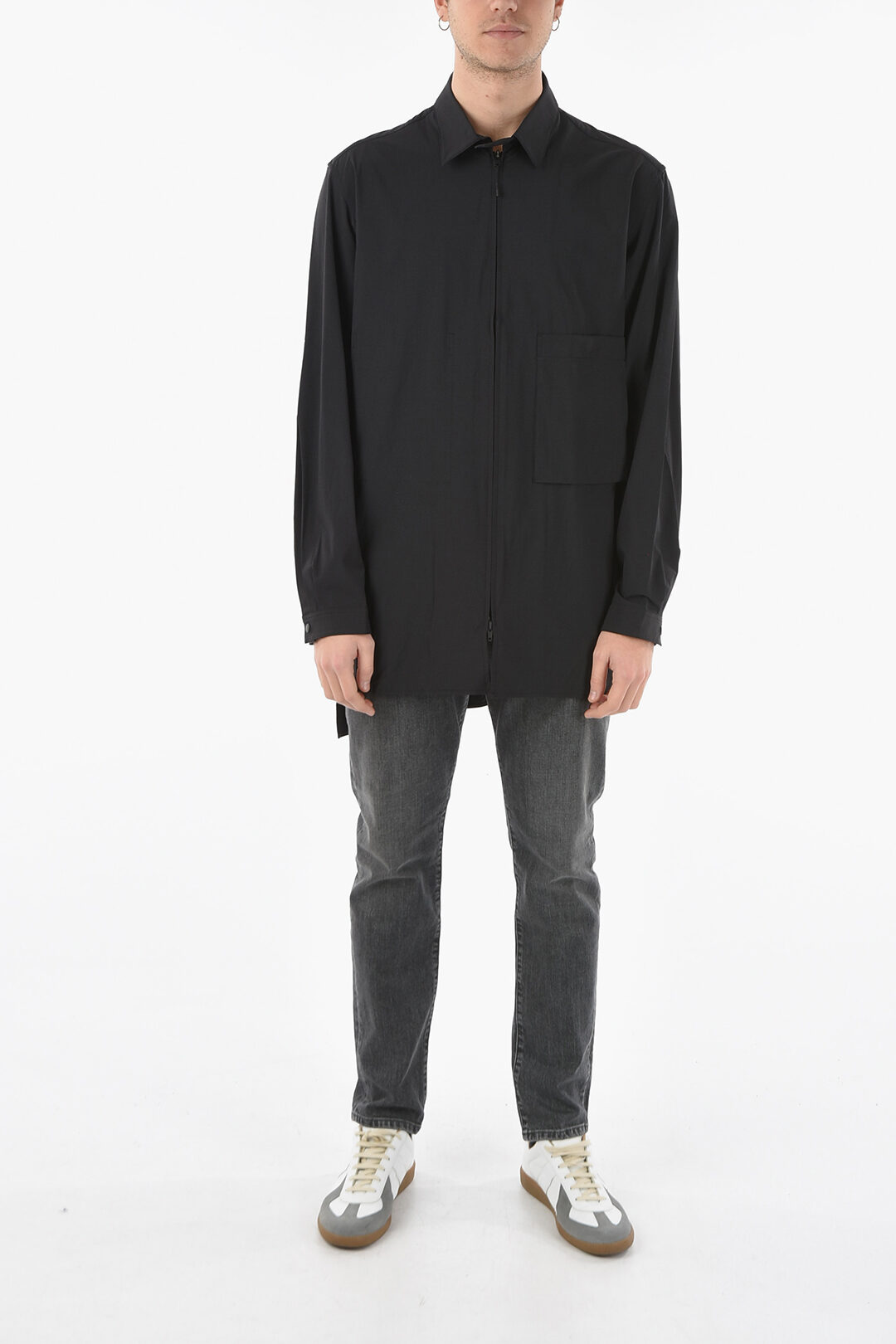 Y-3 YOHJI YAMAMOTO Full Zip Longline Shirt