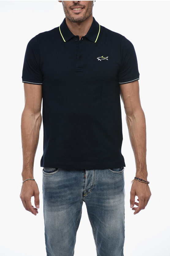 Shop Paul & Shark Yachting Piquet Cotton Polo With Print