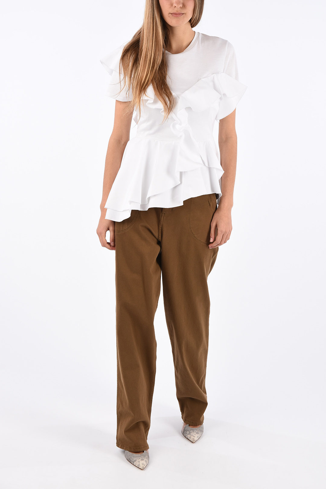Low-rise palazzo trousers - Woman