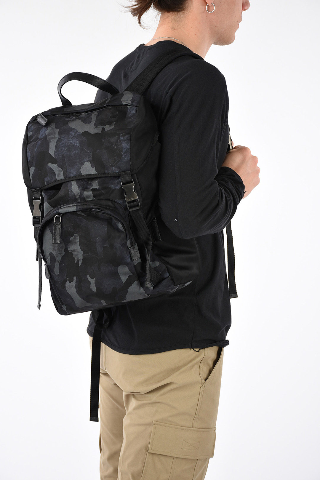 Prada Zaino in Tessuto Camouflage uomo - Glamood Outlet